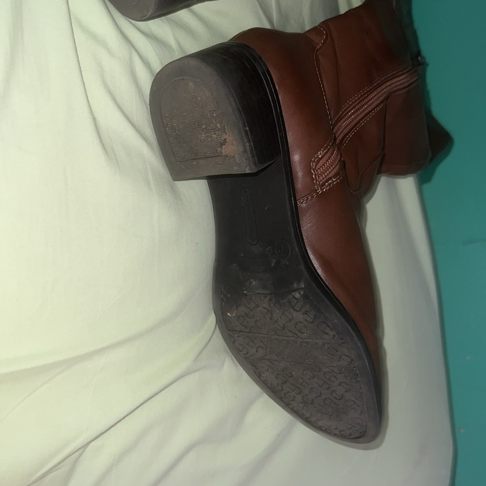 Etienne Aigner brown leather tall riding boots - Picture 4 of 16